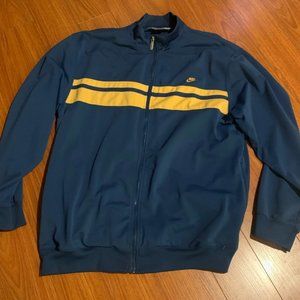 Nike Track Jacket Cotton Retro Blue Yellow XL